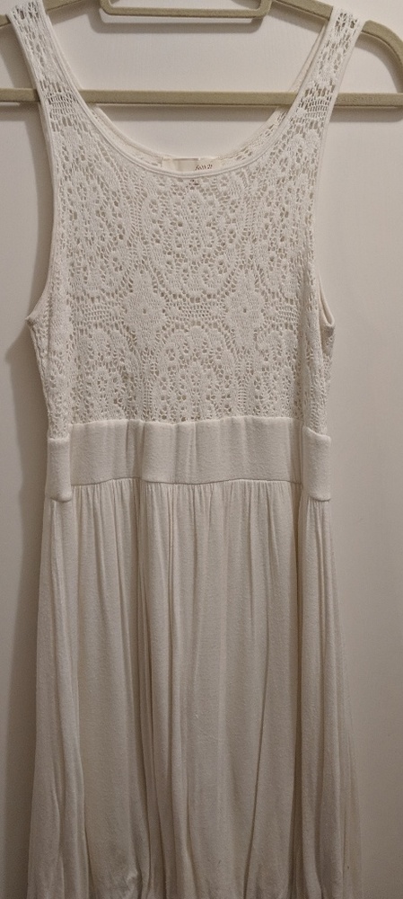 White Lace Top Dress